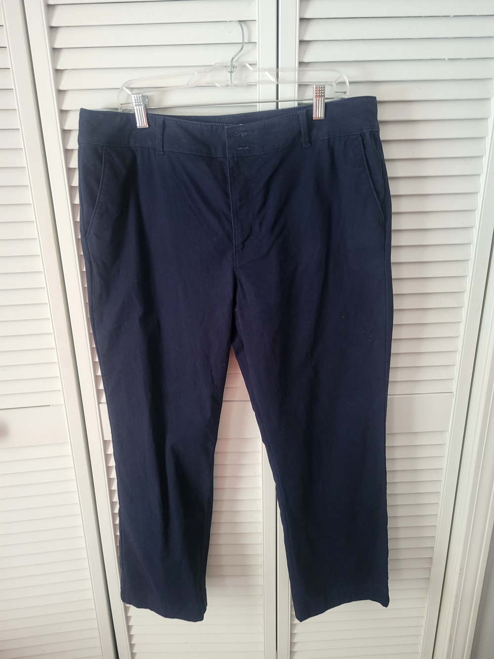 LOFT Navy Straight-Leg Women's Pants